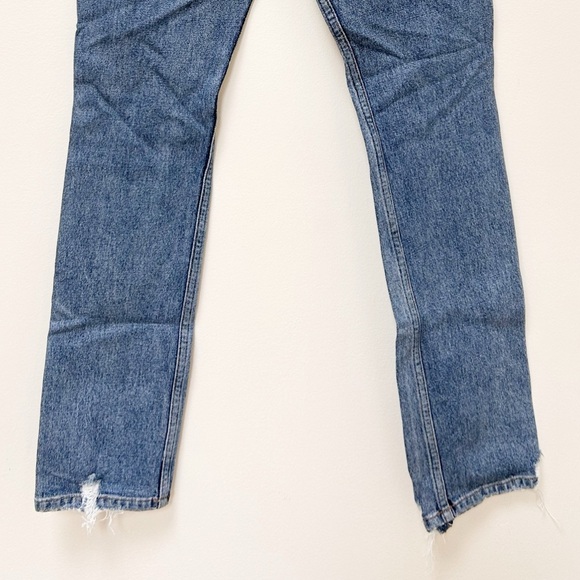 Reformation Hepburn High & Skinny Jeans in Medium Wash Distressing size 25 - Picture 9 of 12